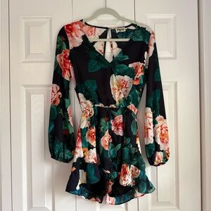 Show Me Your Mumu Black Floral Romper